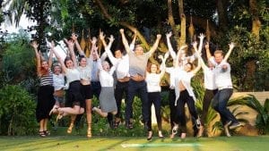 Asia Exchange team celebrating 10 year anniversary