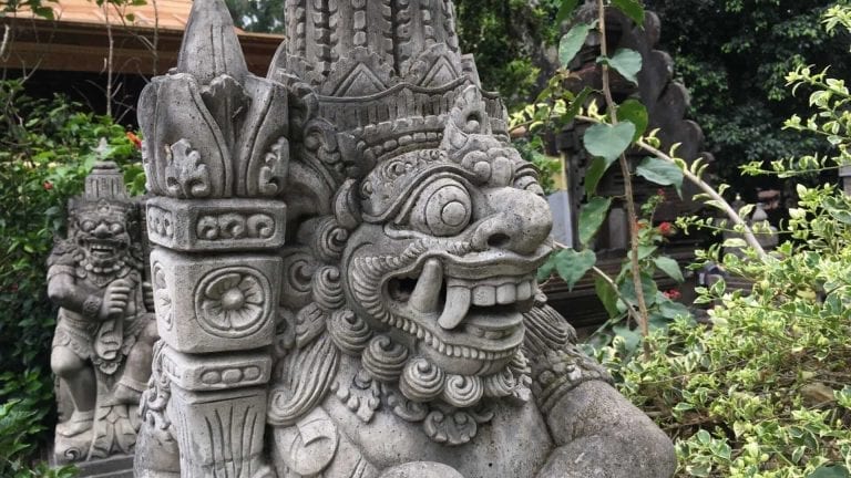 Statue based around traditional balinese culture