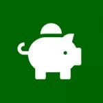 piggy bank green icon