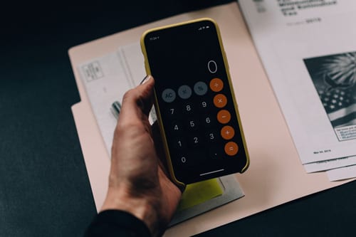 person count numbers on phone calculator